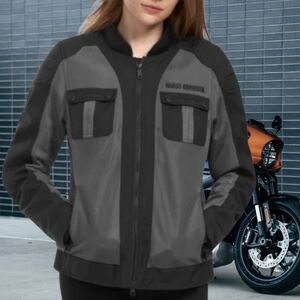 Harley Davidson Women's Zephyr Mesh Airflow Riding Jacket w/ Zip-out Liner